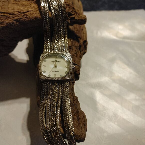 Wristwatch Anne Klein Diamond Accent Silver Tone Bracelet Stainless Steel Back main image 6